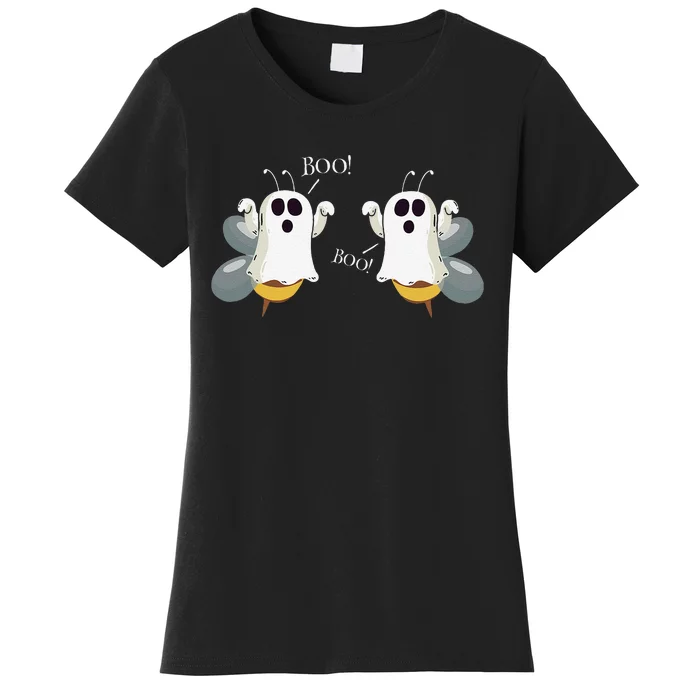 Ghost Bees Saying Boo Funny Halloween Gift Women's T-Shirt