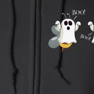 Ghost Bees Saying Boo Funny Halloween Gift Full Zip Hoodie