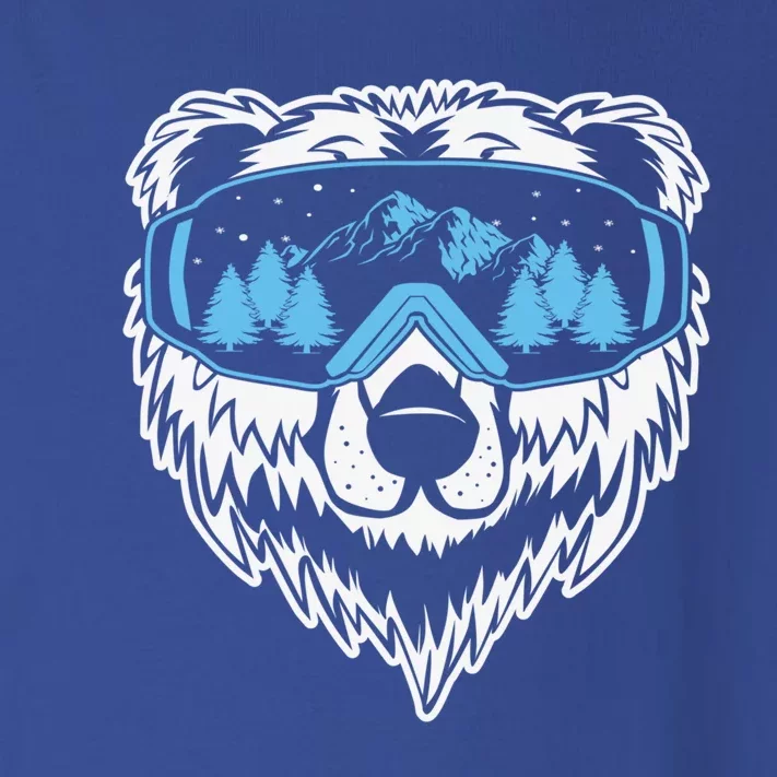 Grizzly Bear Ski Skiing Skier Googles Mask Cute Gift Toddler Long Sleeve Shirt