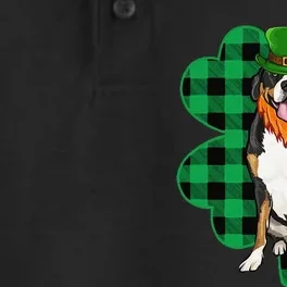 Grand Bouvier Suisse Saint Patrick's Day Clover Lucky Charmss Dry Zone Grid Performance Polo