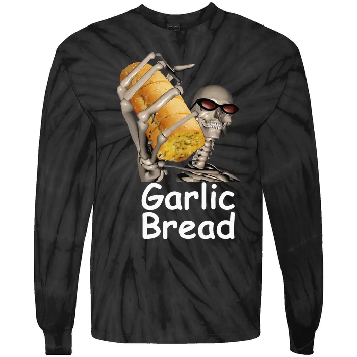 Garlic Bread Skeleton Tie-Dye Long Sleeve Shirt