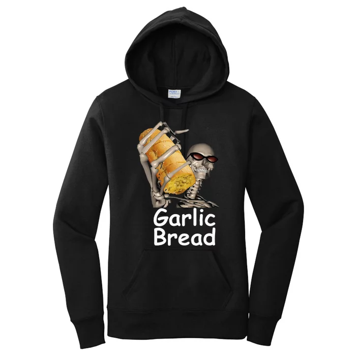 Garlic Bread Skeleton Women's Pullover Hoodie