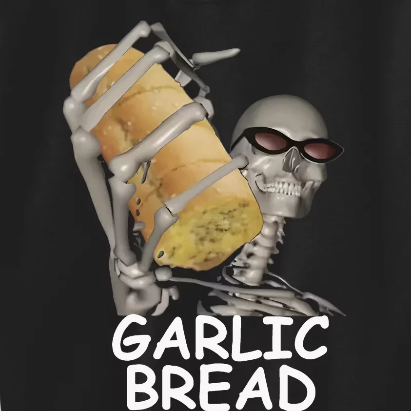 Garlic Bread Skeleton Kids Sweatshirt