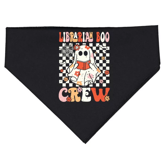 Groovy Boo School Librarian Crew Ghost Women Halloween USA-Made Doggie Bandana