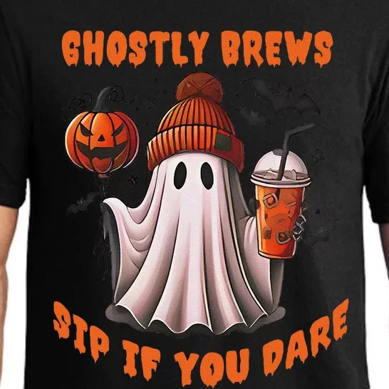 Ghostly Brews Sip If You Dare Drinkers Ghost Brew Halloween Pajama Set