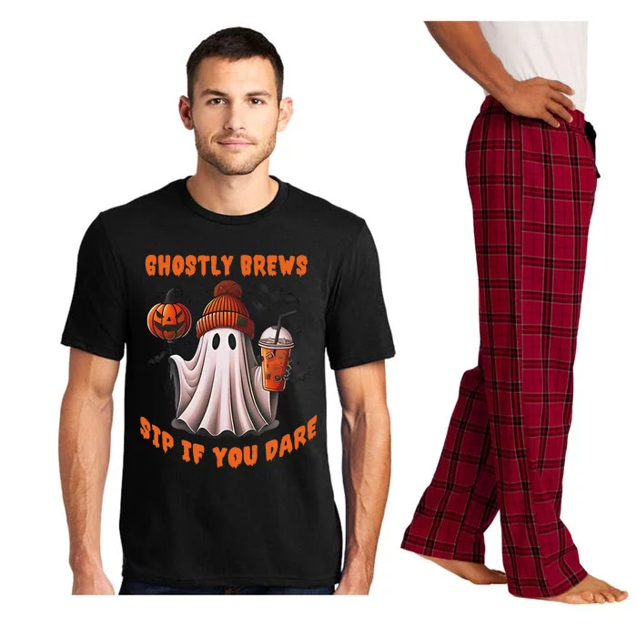 Ghostly Brews Sip If You Dare Drinkers Ghost Brew Halloween Pajama Set