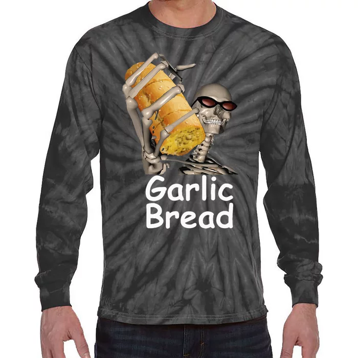 Garlic Bread Skeleton Tie-Dye Long Sleeve Shirt