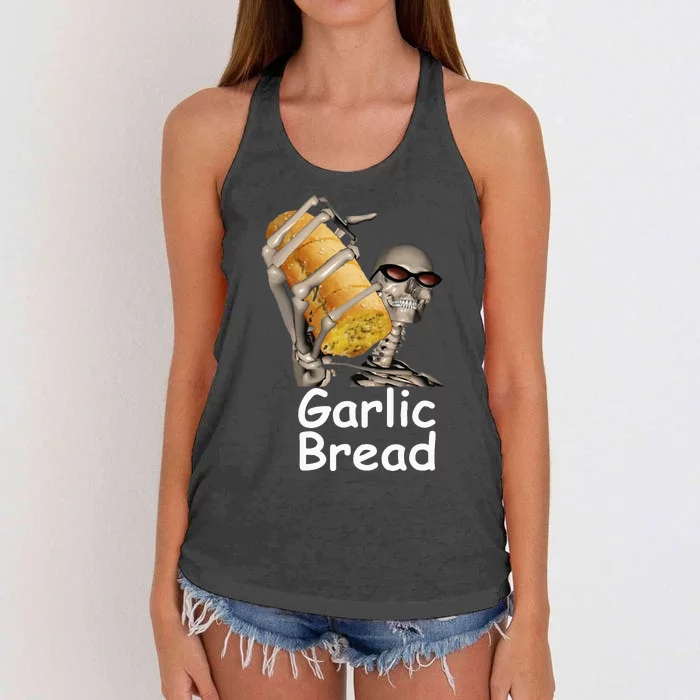 Garlic Bread Skeleton Women's Knotted Racerback Tank