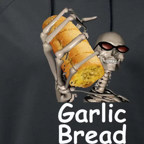 Garlic Bread Skeleton Funny Performance Fleece Hoodie