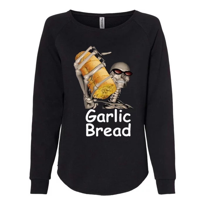 Garlic Bread Skeleton Funny Womens California Wash Sweatshirt