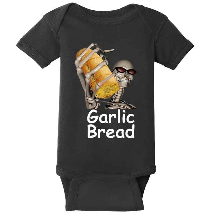 Garlic Bread Skeleton Funny Baby Bodysuit