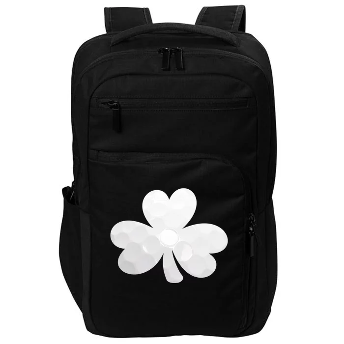 Golf Ball Shamrock St Patricks Clover Sports Fan Athlete Great Gift Impact Tech Backpack