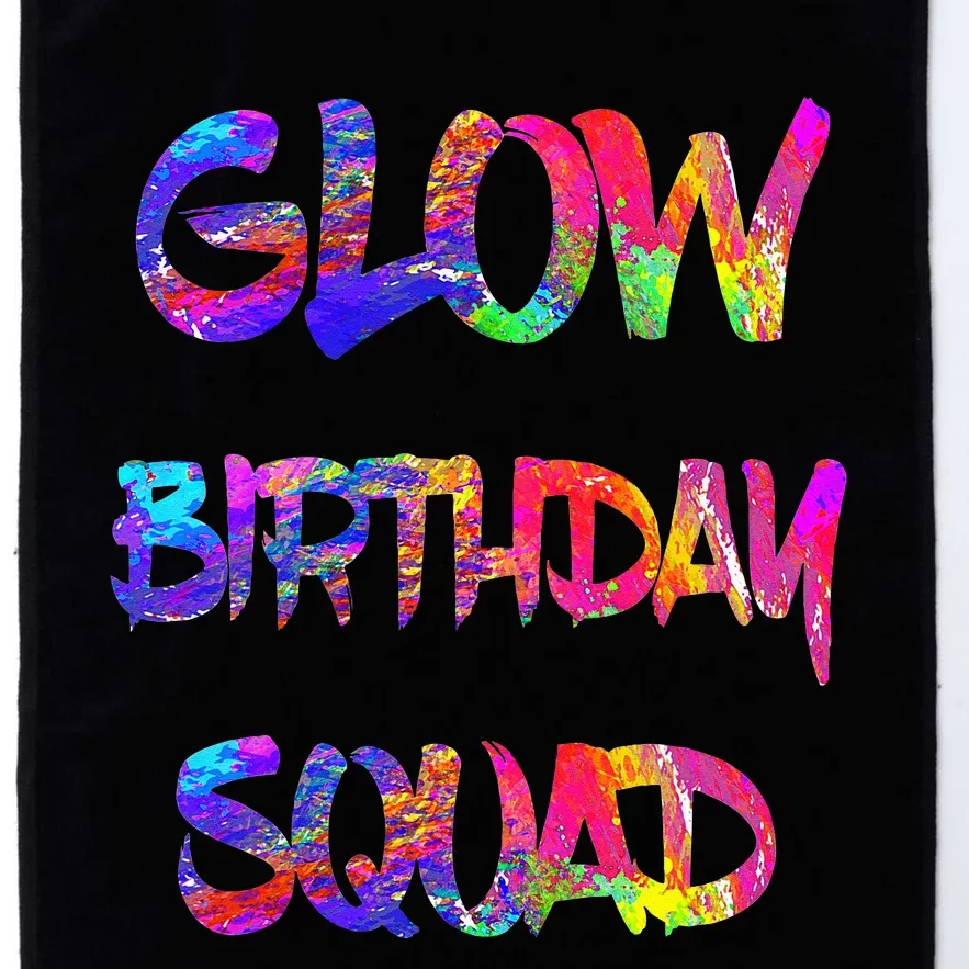 Glow Birthday Squad Glow Party 80s Group Party Team Platinum Collection Golf Towel