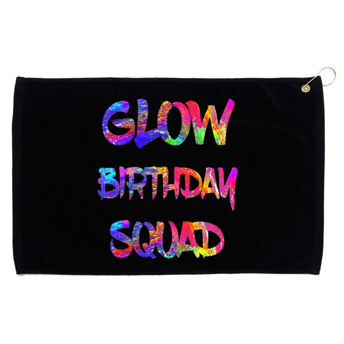 Glow Birthday Squad Glow Party 80s Group Party Team Grommeted Golf Towel