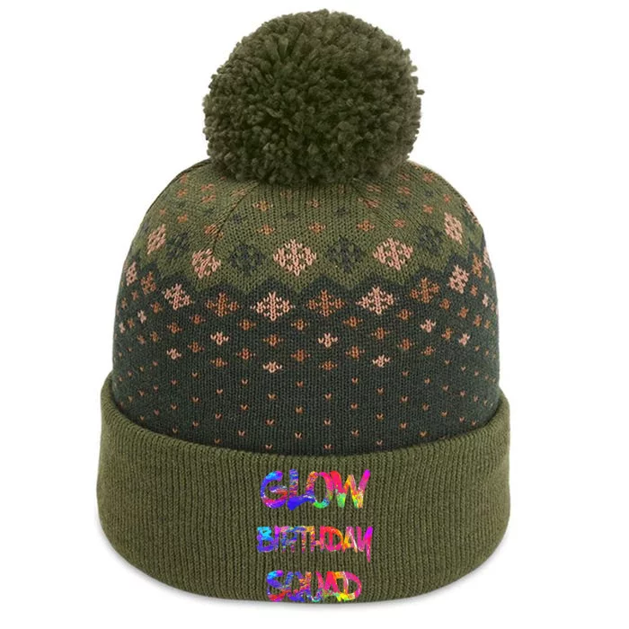 Glow Birthday Squad Glow Party 80s Group Party Team The Baniff Cuffed Pom Beanie