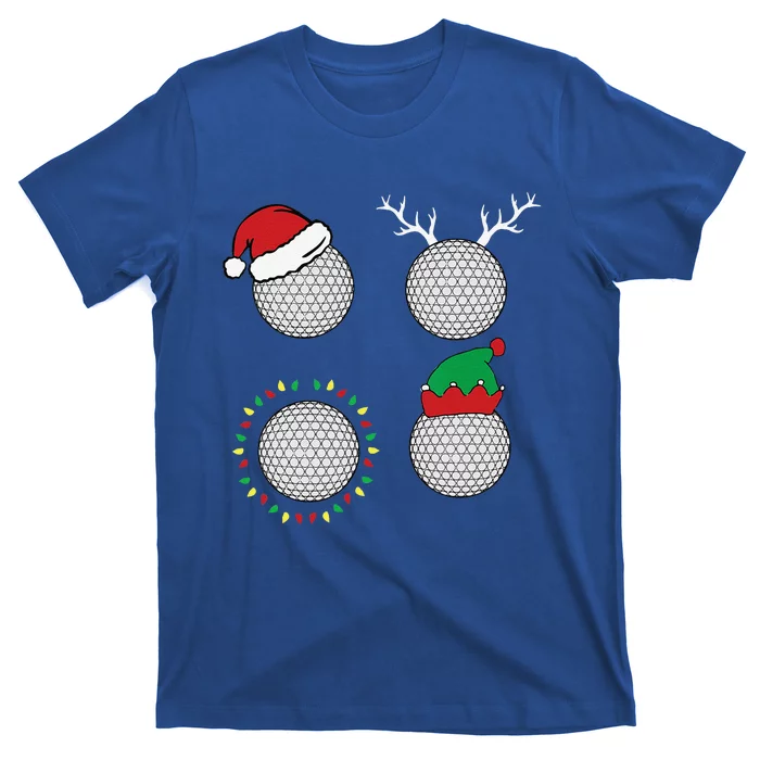 Golf Ball Santa Elf Reindeer Christmas Pajama XMas Golfer T-Shirt