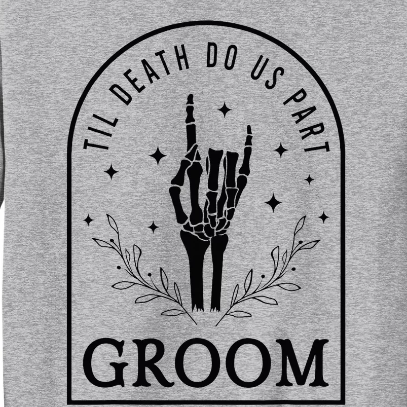 Groom Bride Skeleton Gothic Halloween Engagement Wedding Tall Sweatshirt