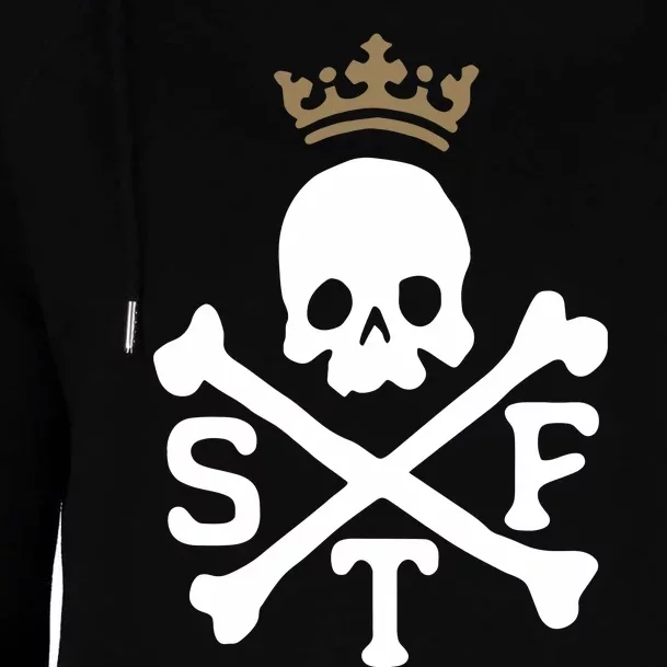 Glenn Beck Stf Skull & Bones Womens Funnel Neck Pullover Hood