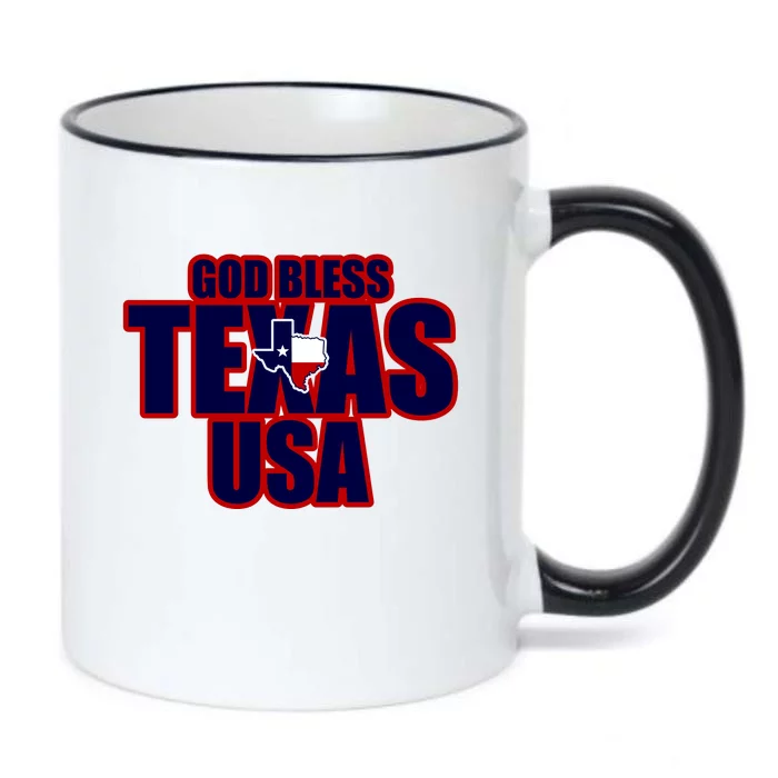 God Bless Texas Black Color Changing Mug