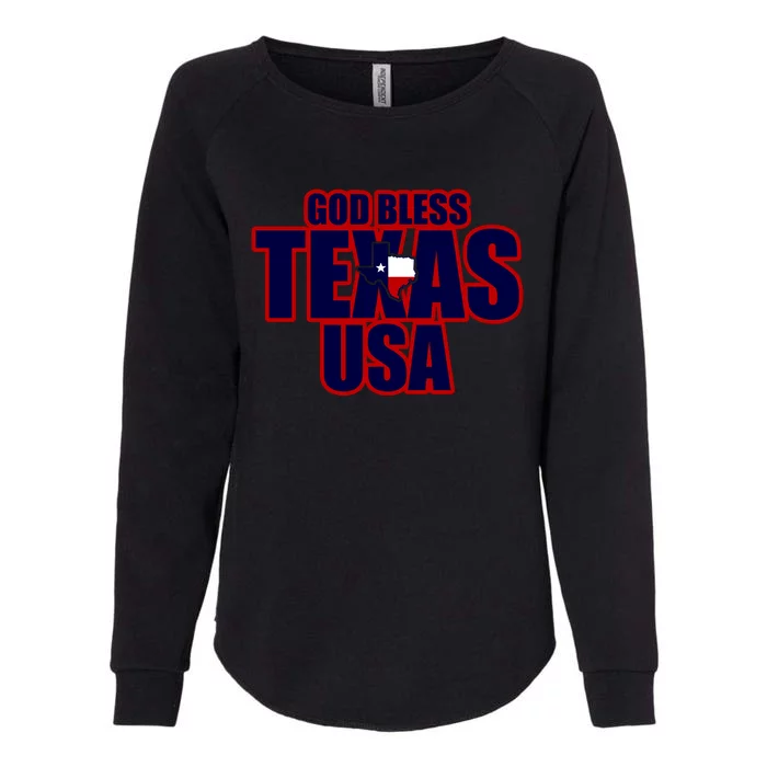 God Bless Texas Womens California Wash Sweatshirt