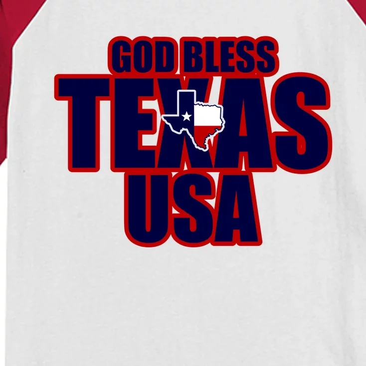 God Bless Texas Kids Colorblock Raglan Jersey