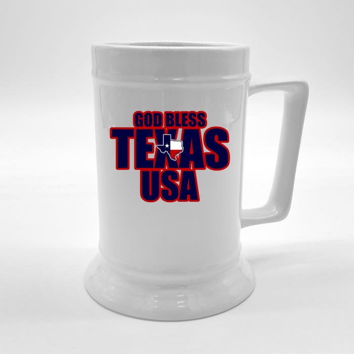 God Bless Texas Front & Back Beer Stein