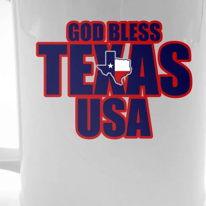 God Bless Texas Front & Back Beer Stein