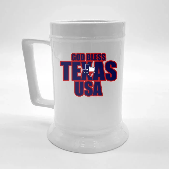 God Bless Texas Front & Back Beer Stein