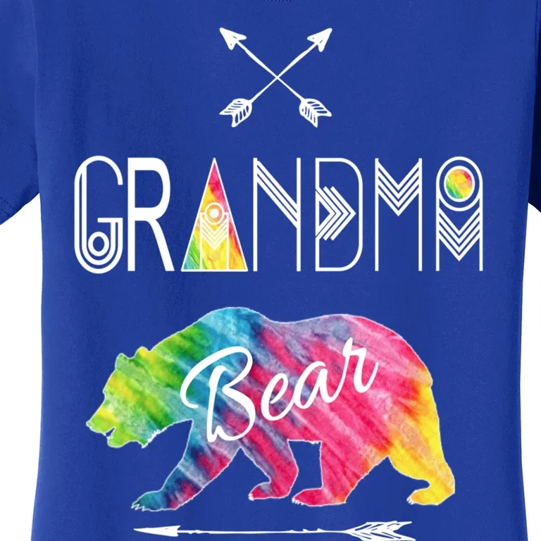 Grandma Bear Tie Dye Matching Family Vacation And Camping Great Gift Women's T-Shirt