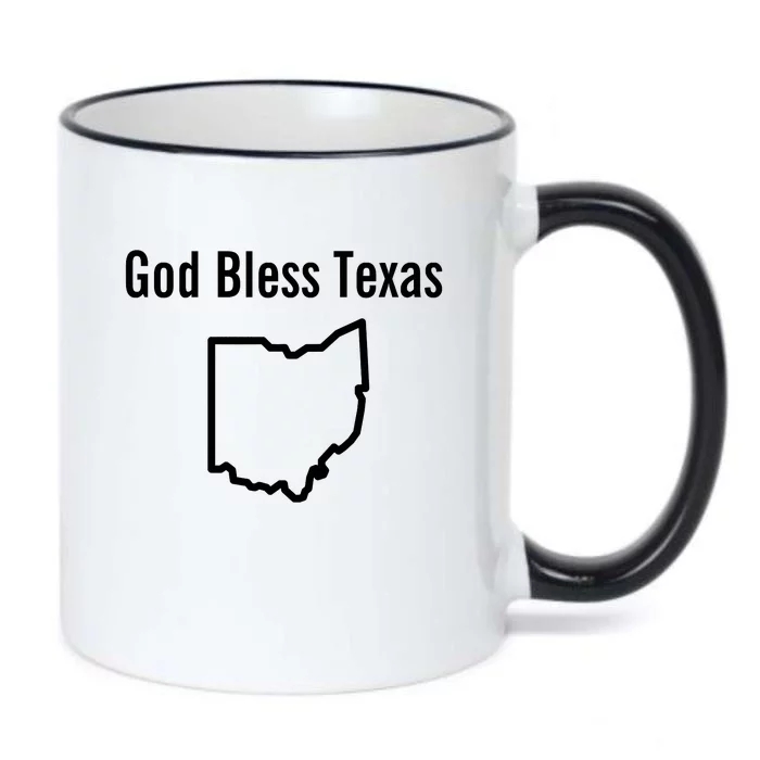 God Bless Texas Ohio Black Color Changing Mug