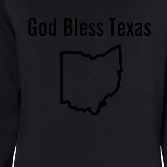 God Bless Texas Ohio Womens California Wash Sweatshirt