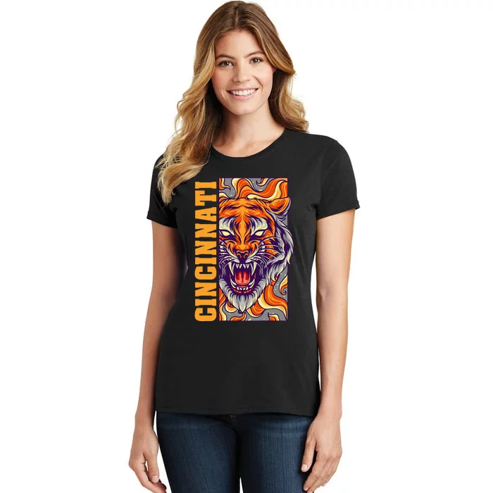 Growling Bengal Tiger Women's T-Shirt