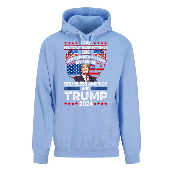 God Bless Trump 2024 Gift Unisex Surf Hoodie