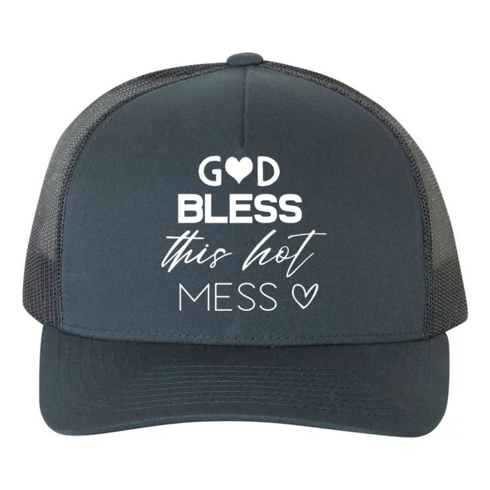 God Bless This Hot Mess Yupoong Adult 5-Panel Trucker Hat