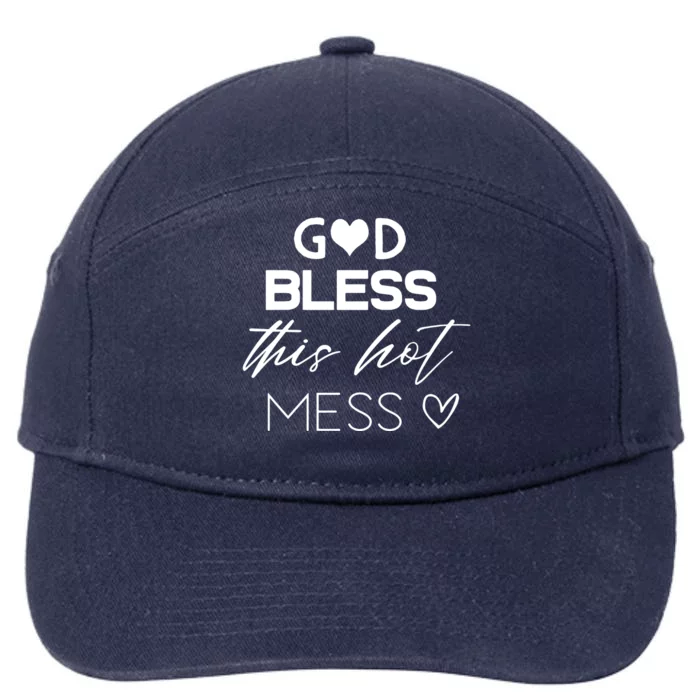 God Bless This Hot Mess 7-Panel Snapback Hat