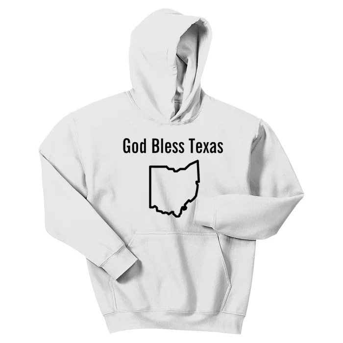 God Bless Texas Ohio Kids Hoodie