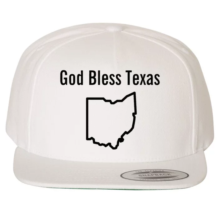 God Bless Texas Ohio Wool Snapback Cap