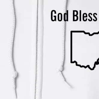 God Bless Texas Ohio Full Zip Hoodie