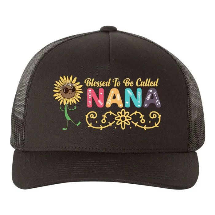 Grandma Blessed To Be Called Nana Floral Nana MotherS Day Yupoong Adult 5-Panel Trucker Hat