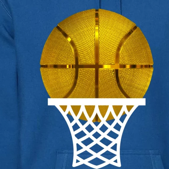 Gold Basketball Trophy Mvp Graphic Tee Cool Gift Premium Hoodie