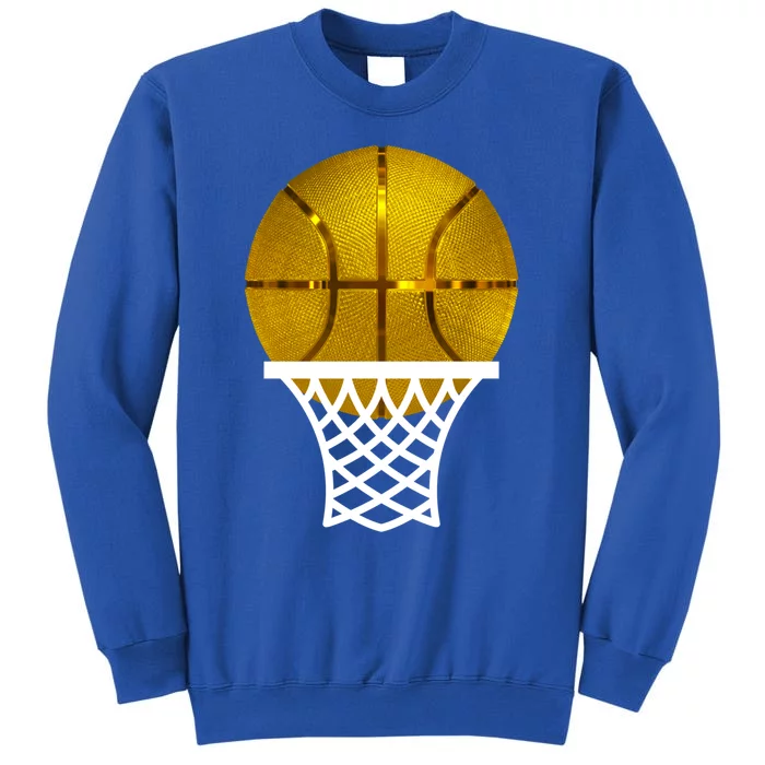 Gold Basketball Trophy Mvp Graphic Tee Cool Gift Tall Sweatshirt