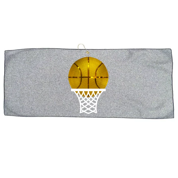 Gold Basketball Trophy Mvp Graphic Tee Cool Gift Large Microfiber Waffle Golf Towel