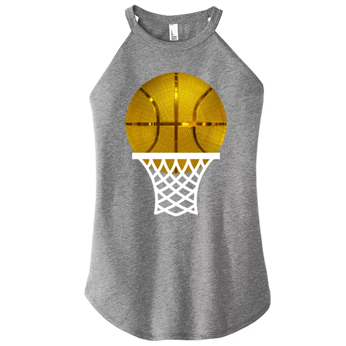 Gold Basketball Trophy Mvp Graphic Tee Cool Gift Women’s Perfect Tri Rocker Tank