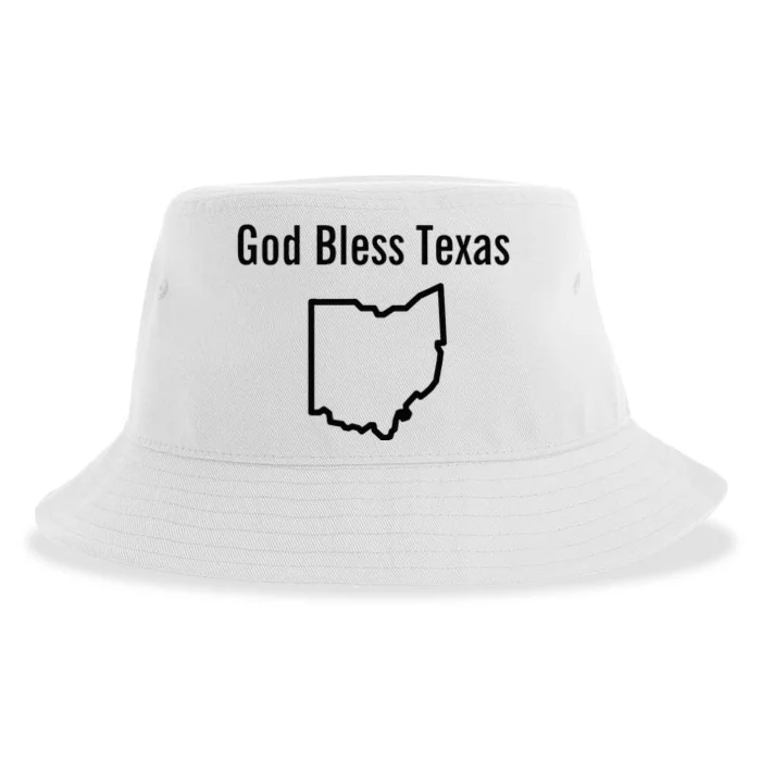 God Bless Texas Ohio Sustainable Bucket Hat