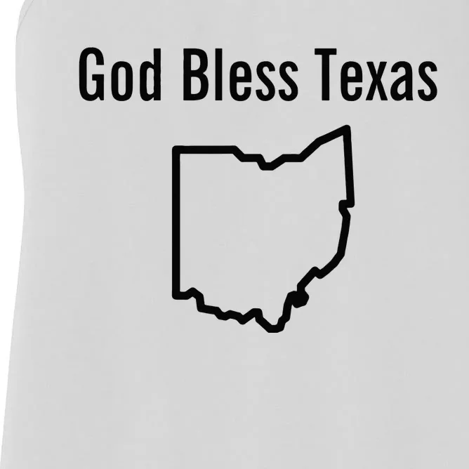 God Bless Texas Ohio Women's Racerback Tank