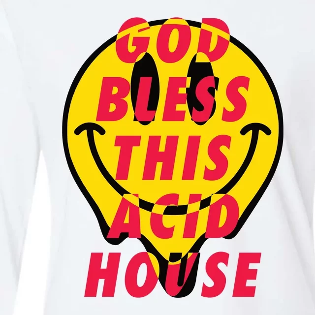 God Bless This Acid House Womens Cotton Relaxed Long Sleeve T-Shirt