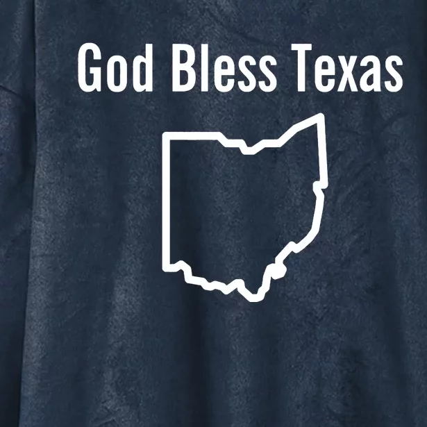 God Bless Texas Ohio Hooded Wearable Blanket