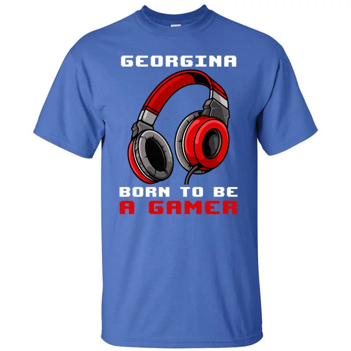 Georgina Born To Be A Gamer Personalized Gift Tall T-Shirt