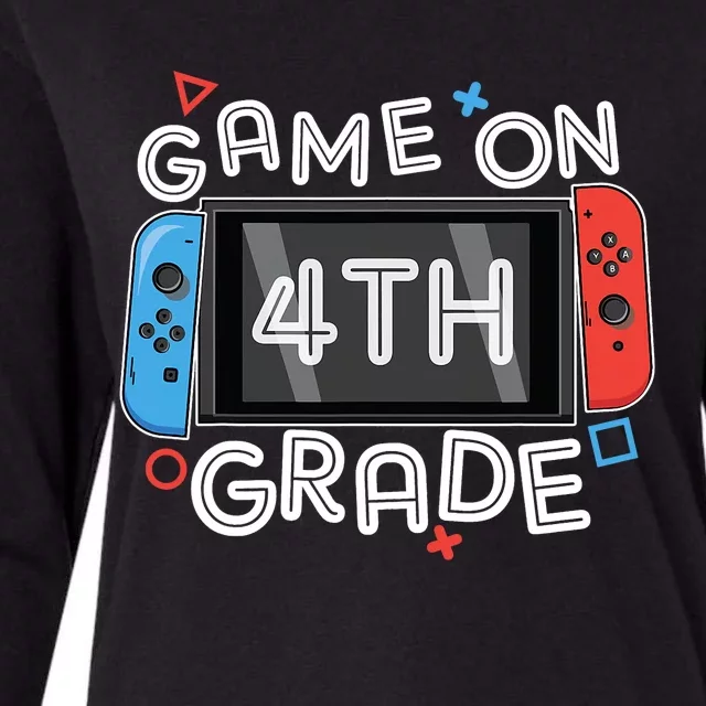 Gamer Back To School Funny Game On 4th Grade Kids Boy Womens Cotton Relaxed Long Sleeve T-Shirt