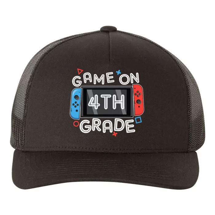 Gamer Back To School Funny Game On 4th Grade Kids Boy Yupoong Adult 5-Panel Trucker Hat